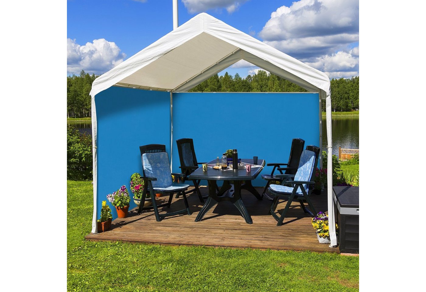 Thumbnail - relaxdays Pavillon Blaue Pavillon Seitenteile 2er Set