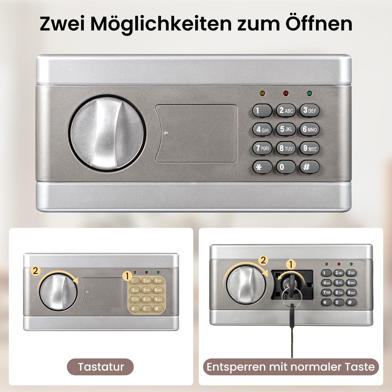 Youyijia Sicherungsgerät Safe Tresor Feuerfest Wasserdicht Dokumententasche Großer Safe Tresor