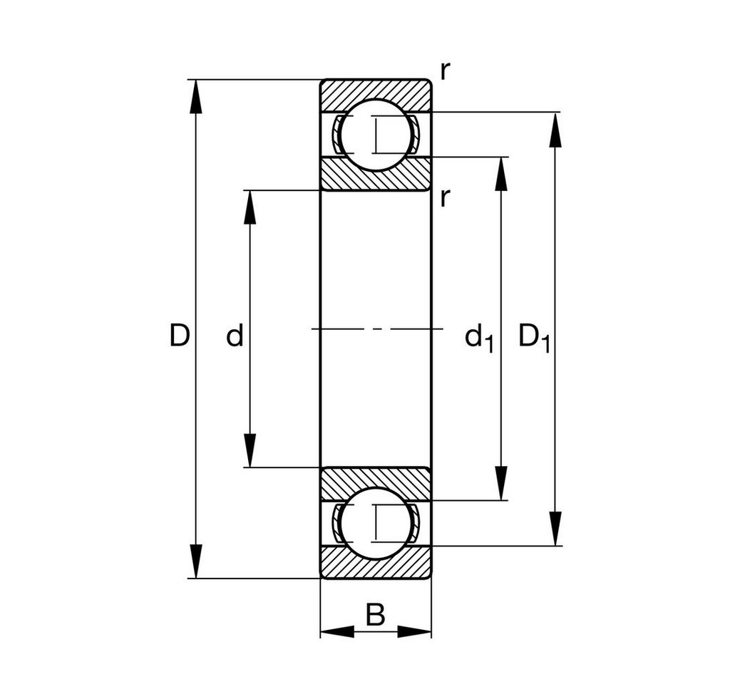 Thumbnail - FAG Kugellager FAG Rillenkugellager 80x200x48mm 6416-M-C3, 0