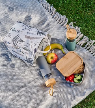 Zeller Present Aufbewahrungskorb Trinkflasche m. Bambusdeckel u. Silikonhülle