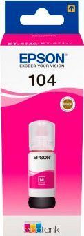 Epson 104 EcoTank Nachfülltinte (für EPSON, 1x, original Nachfülltinte 104 magenta)