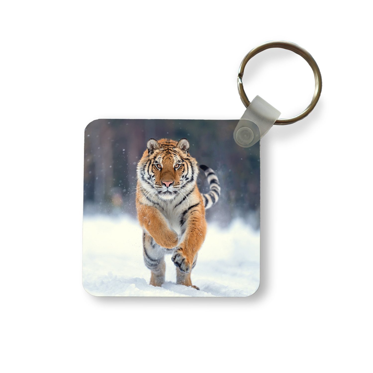 Schlüsselanhänger Tiger - Landschaft - Schnee - Tiere