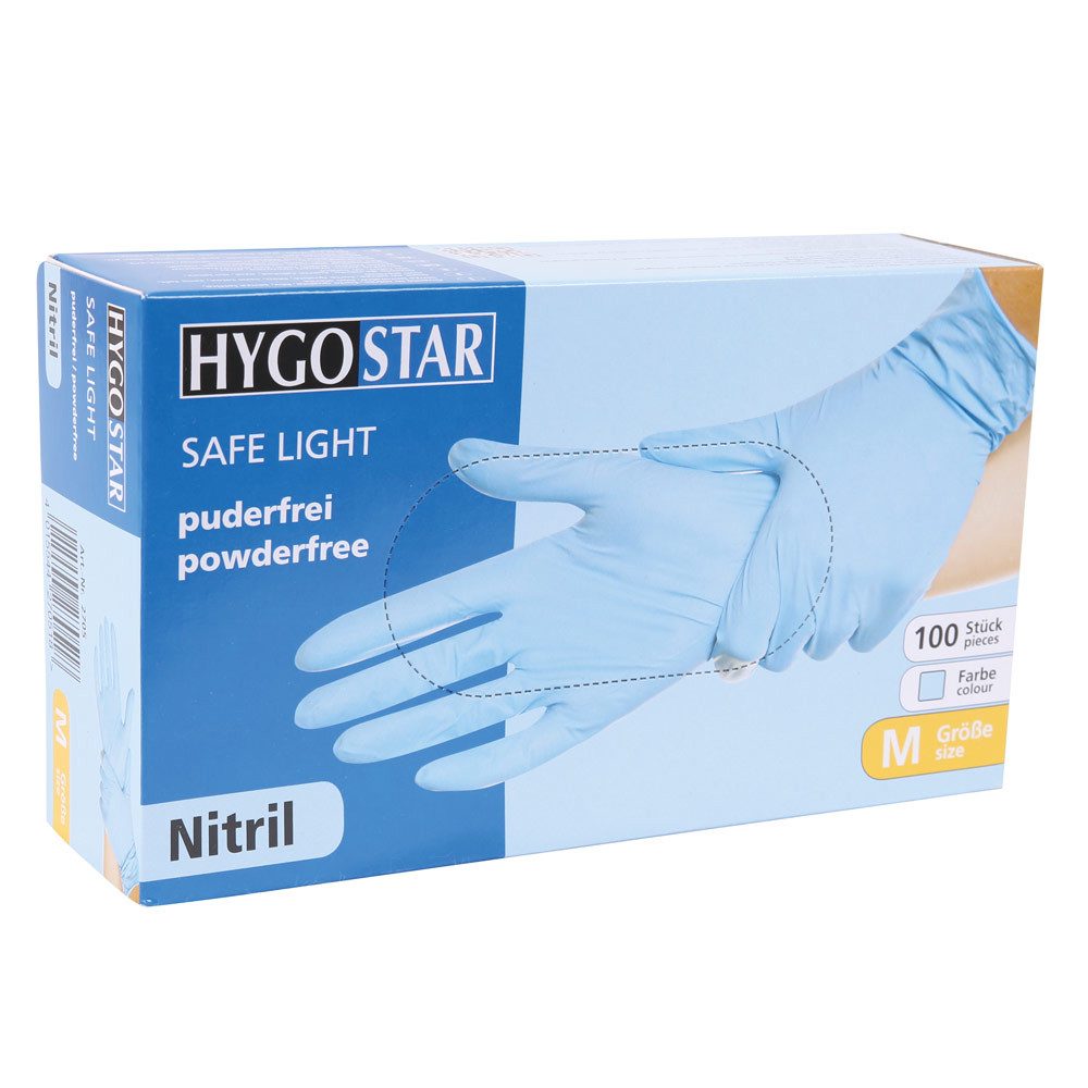 HYGOSTAR Nitril-Handschuhe Safe Light Box 100 Stk Einmalhandschuhe Einwegha günstig online kaufen
