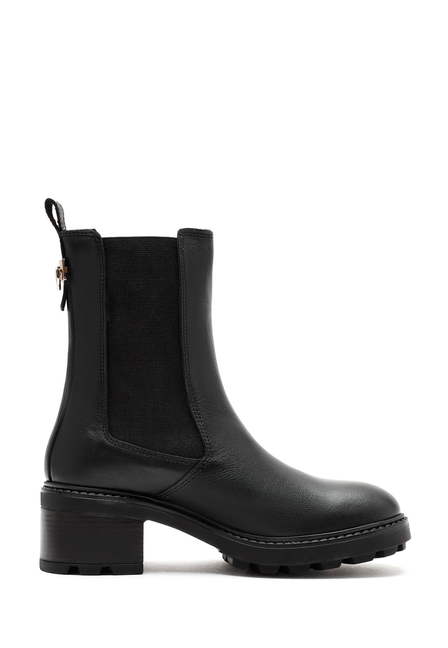 Derimod Chelsea Stiefeletten aus Leder mit Absatz Chelseaboots Lederfutter, TPU Sohle, Absatz 3,5 cm