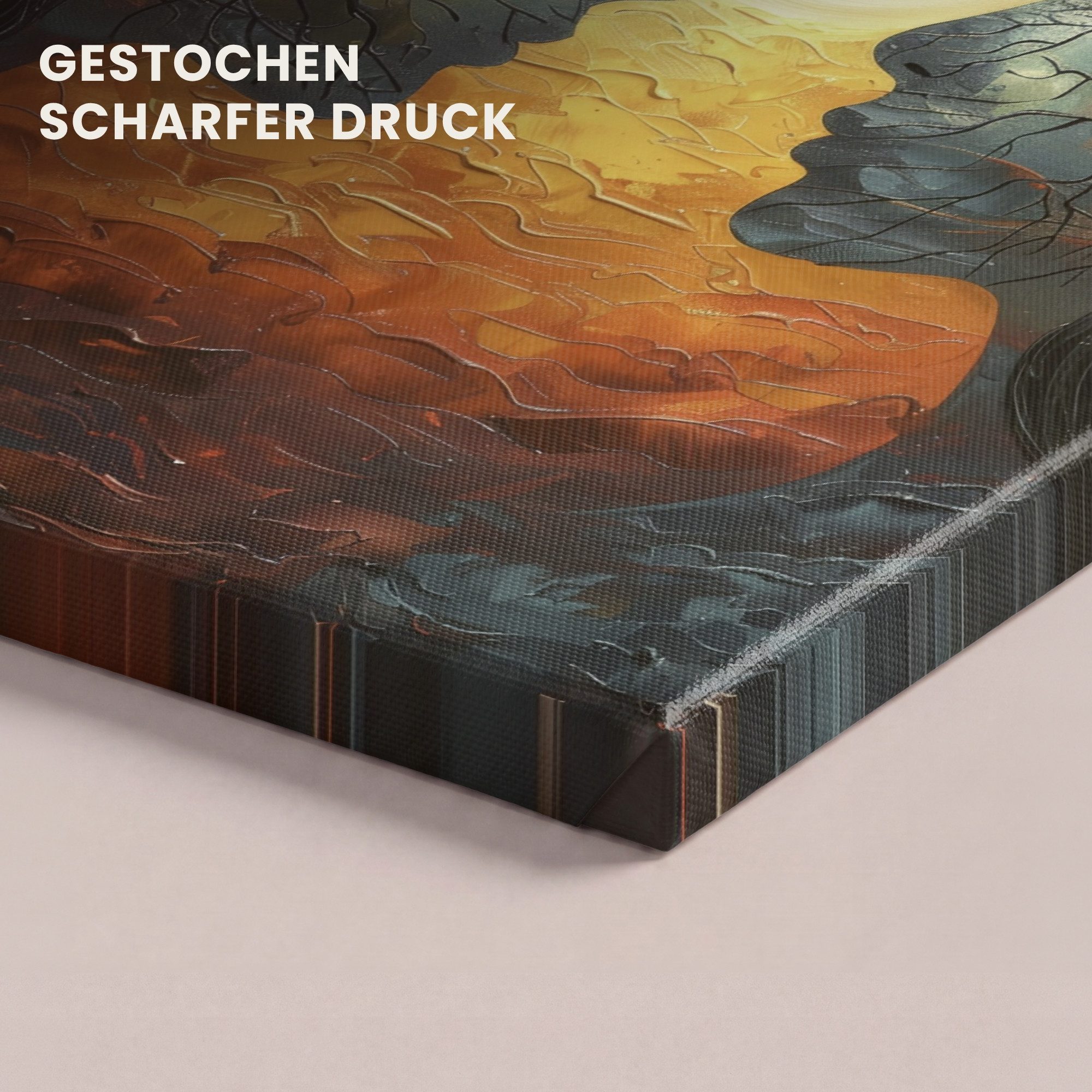 OneMillionCanvasses® Leinwandbild Bäume - Gesichter - Sonne - Kunst, Fotodruck (1 St), Leinwand Canvas Wandbild, Wanddekoration 20x30 cm – Bild 3 von 5