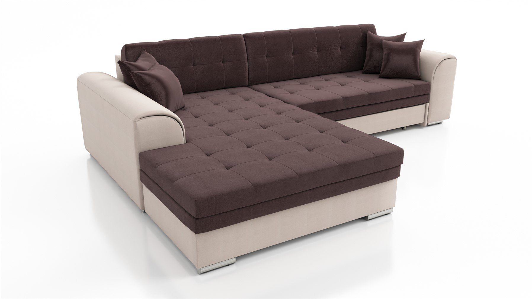 Fun Möbel Ecksofa Couchgarnitur SARRA Kunstleder/Stoff günstig online kaufen