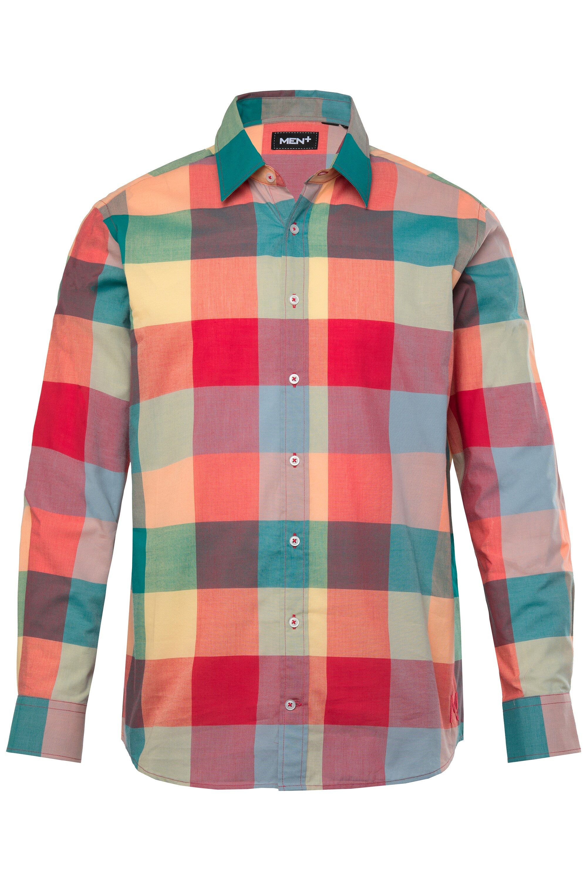 Men Plus Businesshemd Men+ Karohemd Langarm Kentkragen Comfort Fit günstig online kaufen