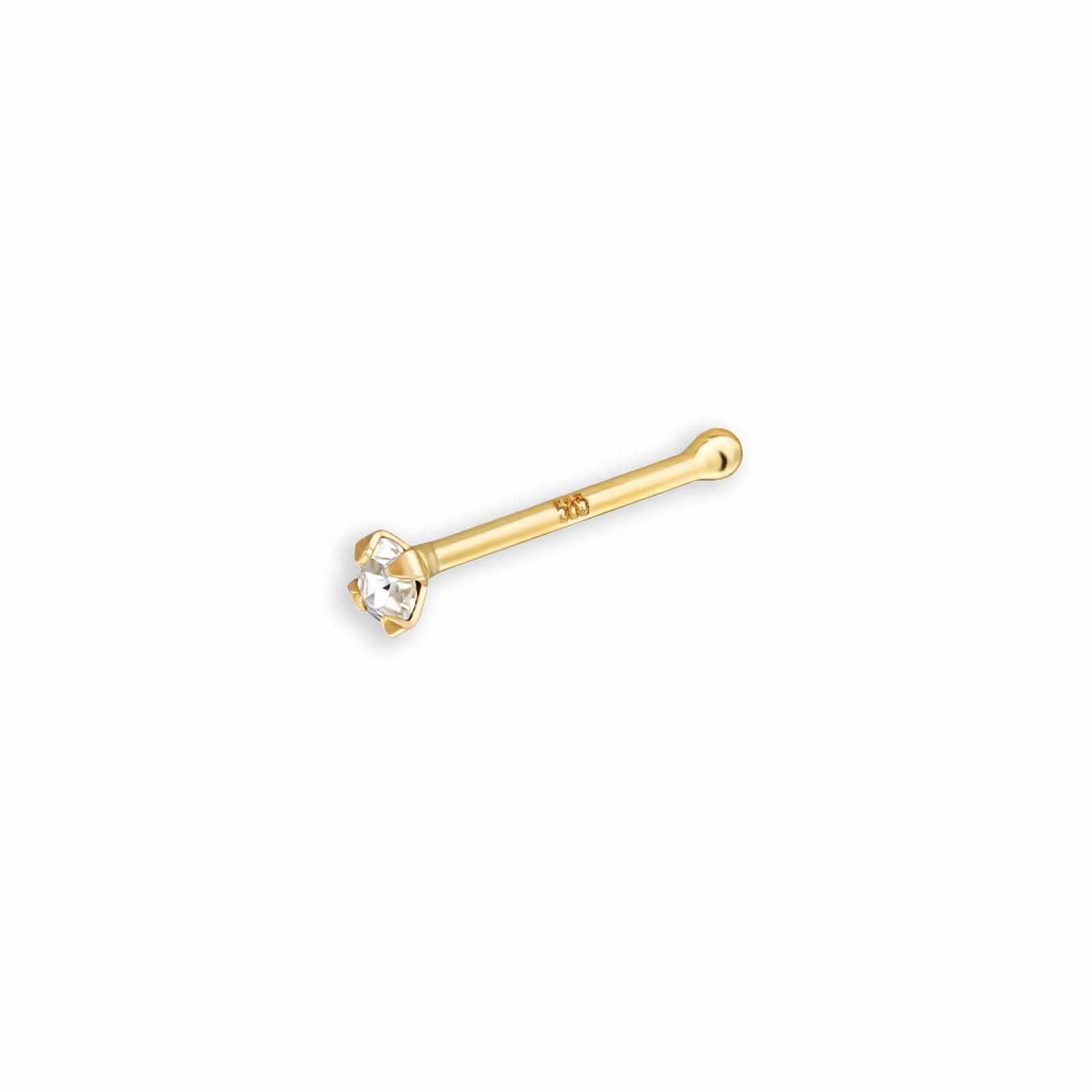 Monkimau Nasenpiercing 14K Gold Nasenstecker mit Kristall, 1,5 mm, 4 Krappe günstig online kaufen