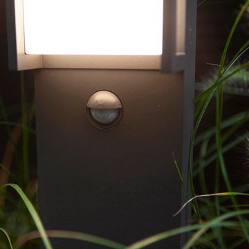 click-licht Sockelleuchte LED Wegeleuchte Qubo in Anthrazit 16W 1000lm IP54, keine Angabe, Leuchtmittel enthalten: Ja, fest verbaut, LED, warmweiss, Pollerleuchte, Wegeleuchte, Wegleuchte