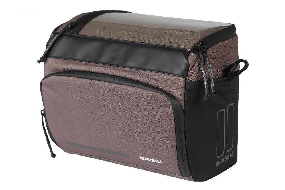 Basil Smartphone-Halterung Basil Move Lenkertasche KF 7-8 Liter - braun, wasserabweisend mit Smar