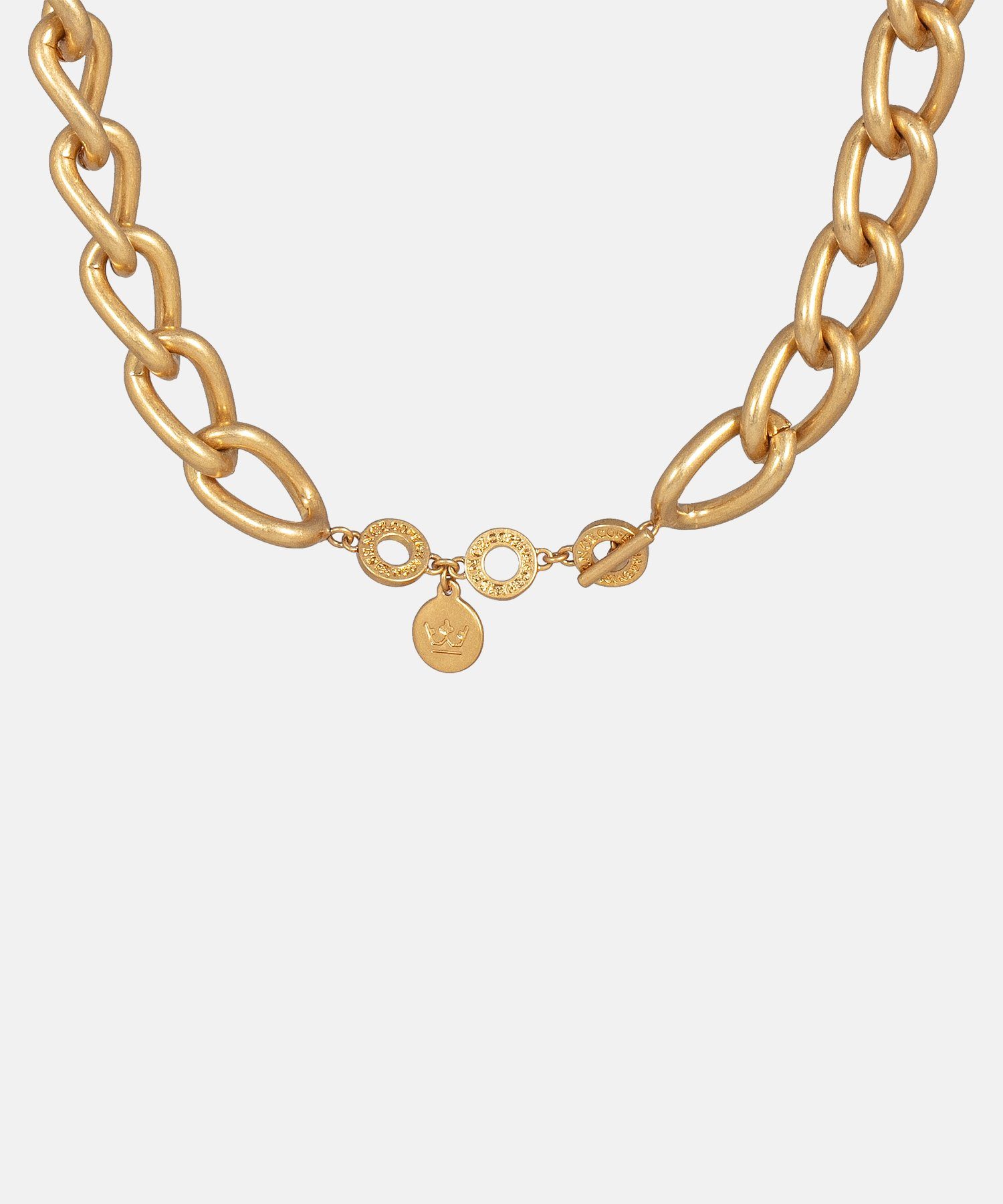 Sence Copenhagen Kette ohne Anhänger Damen Vergoldet - Solar Medium Halskette mit groben Gliedern, 60 cm - Messing vergoldet