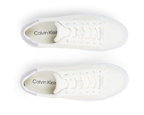 Calvin LACE Klein VULC Kontrastbesatz mit der an Plateausneaker Ferse UP