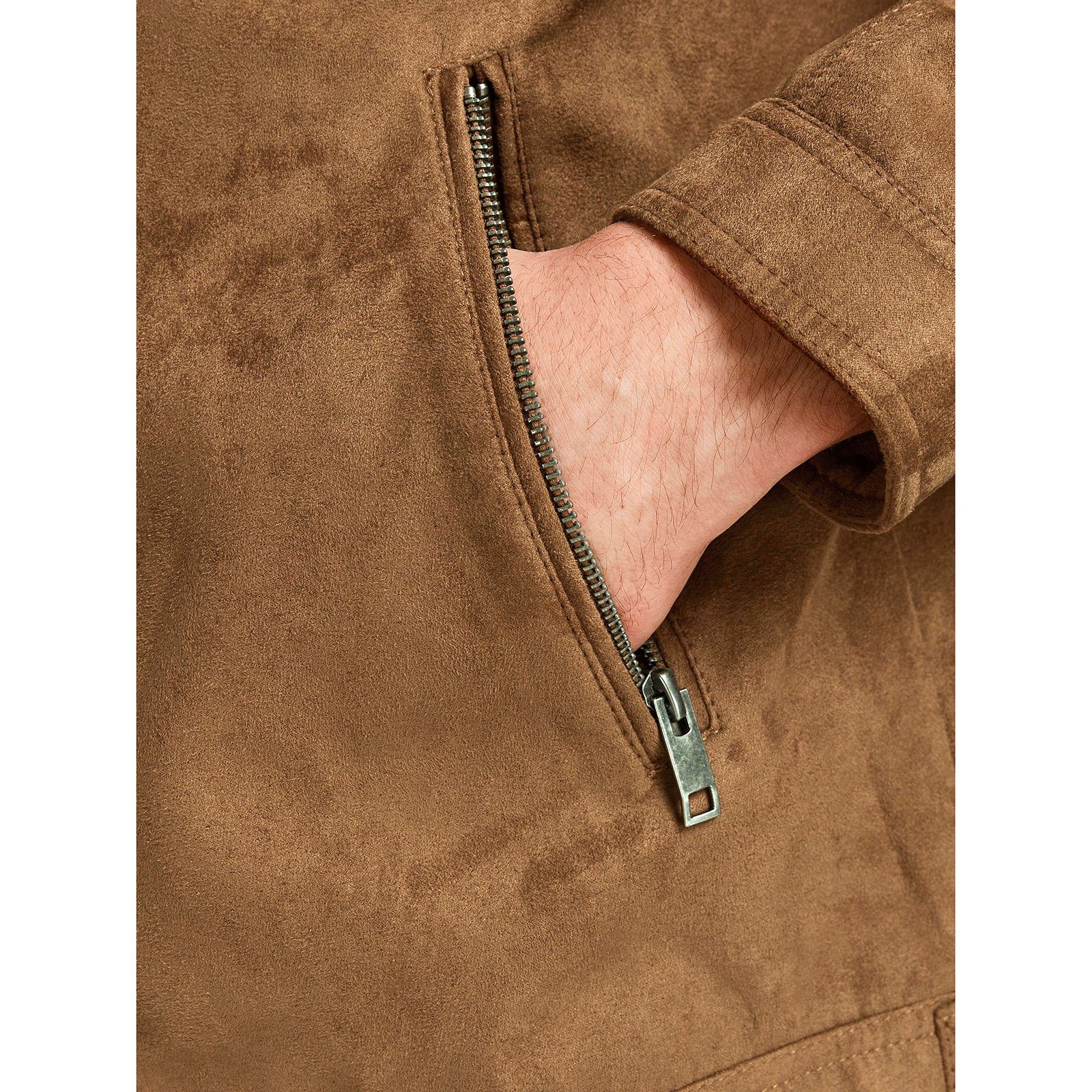 Jack & Jones Bikerjacke Jack&Jones XXL Jacke Biker-Style cognacbraun günstig online kaufen