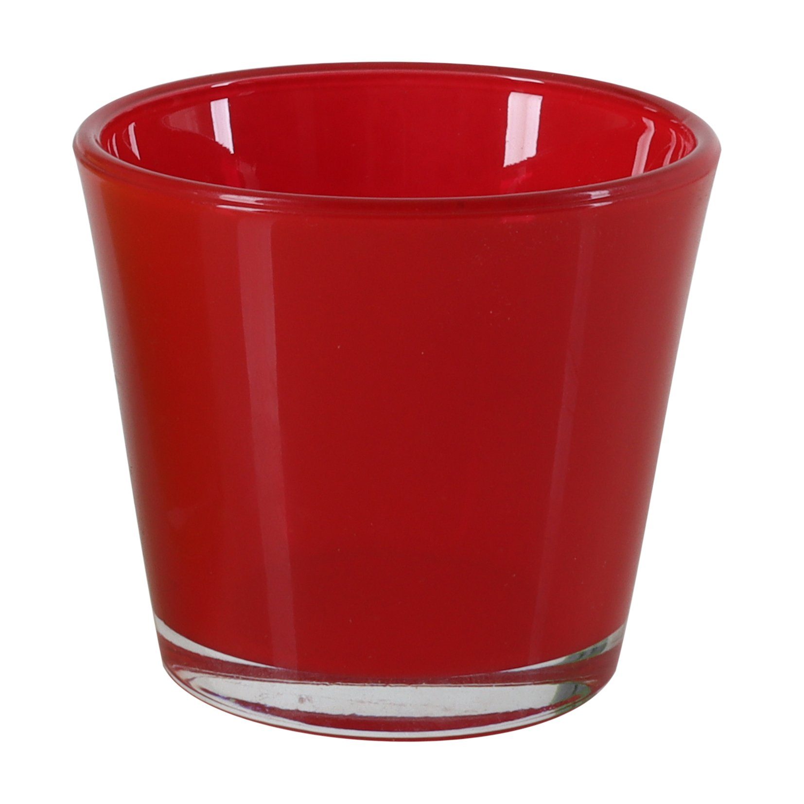 tegawo Blumentopf Mini Pflanztopf Glas, 5er-Set, für Mini Pflanzen oder Teelichter Rot