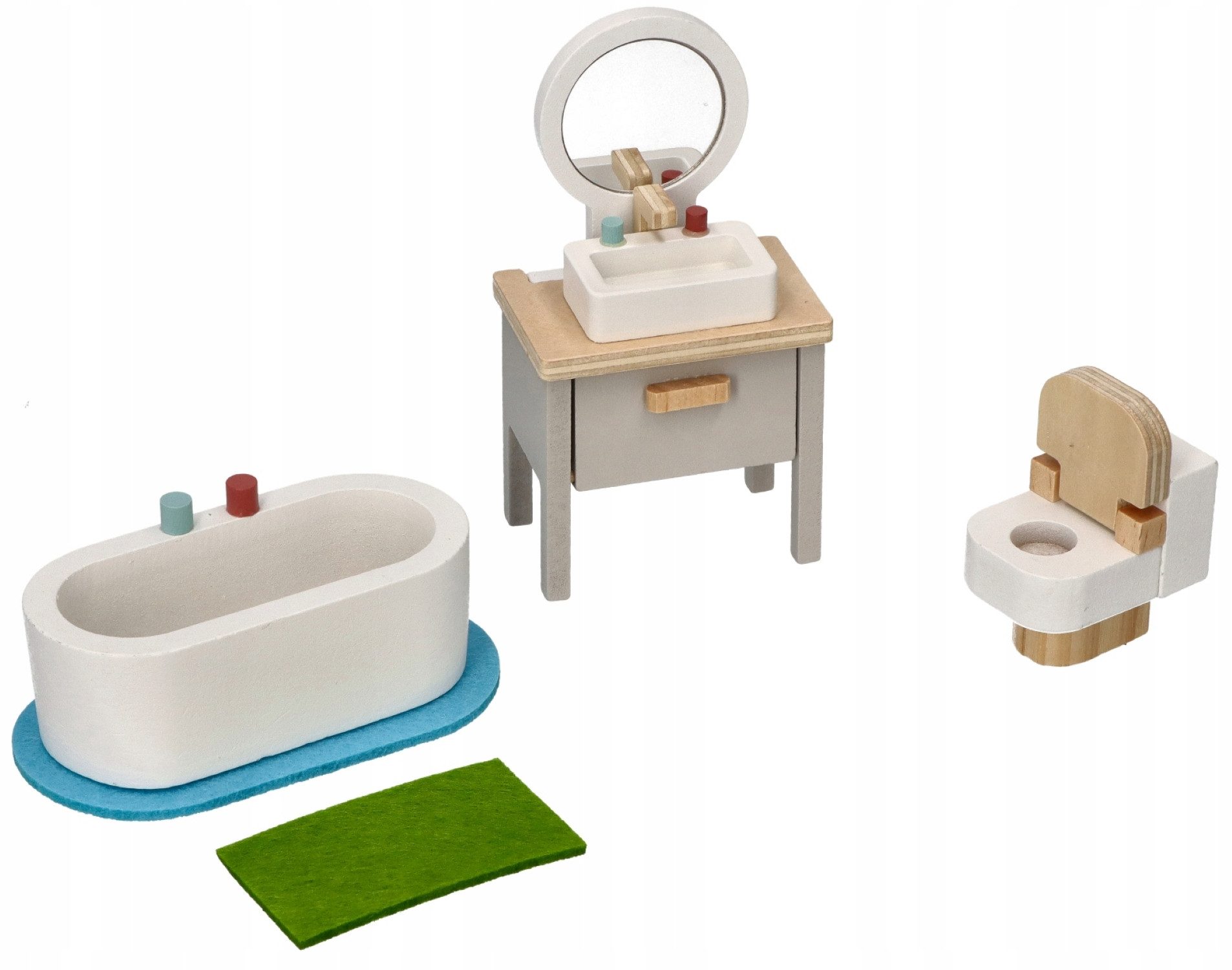 Lelin Puppenhausmöbel 50124/50267 Holz - Puppenmöbel / Puppenhausmöbel Bad günstig online kaufen