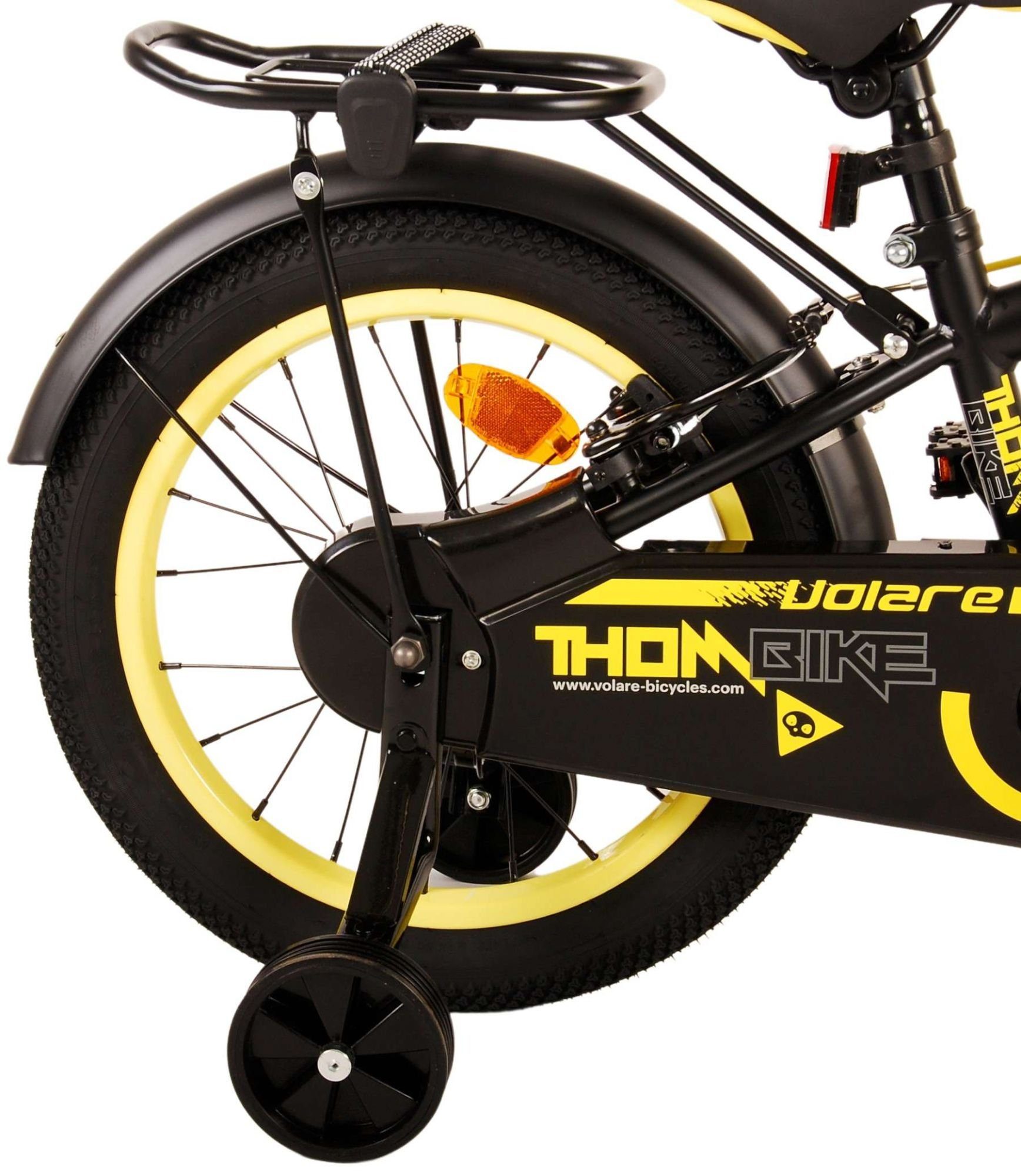 Volare Kinderfahrrad Thombike - Jungen - 16 oder 18 Zoll -bis 60 kg - 85% zusammengebaut, Luftbereifung, Stahlfelgen mit verstellbaren Speichen, 4 - 7 Jahre
