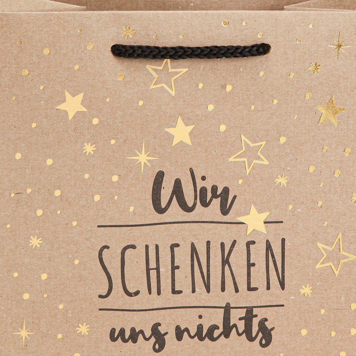Florists Products Tragetasche Weihnachts-Geschenktüte mit Sternen und humorvoller Aufschrift, 2 Stü