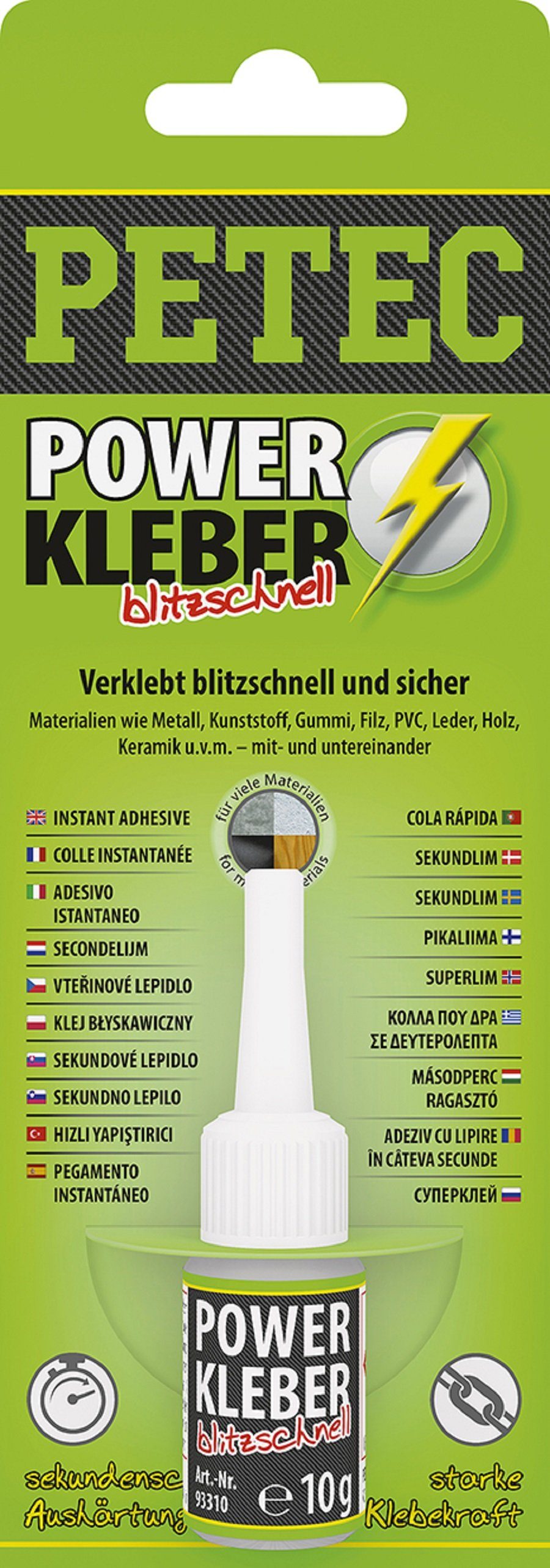 Petec Kleber 10g Kleberspachtel 93410 Petec Blitzschnell Power