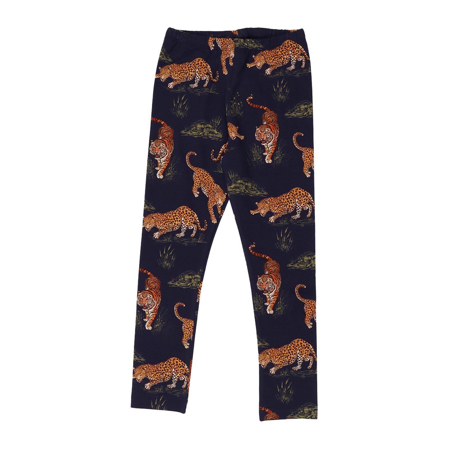 Walkiddy Leggings Walkiddy Tiger & Leopard Bio Baumwolle GOTS Dunkelblau - Bio Baumwolle,GOTS, Kinderbekleidung,nachhaltige Klamotten