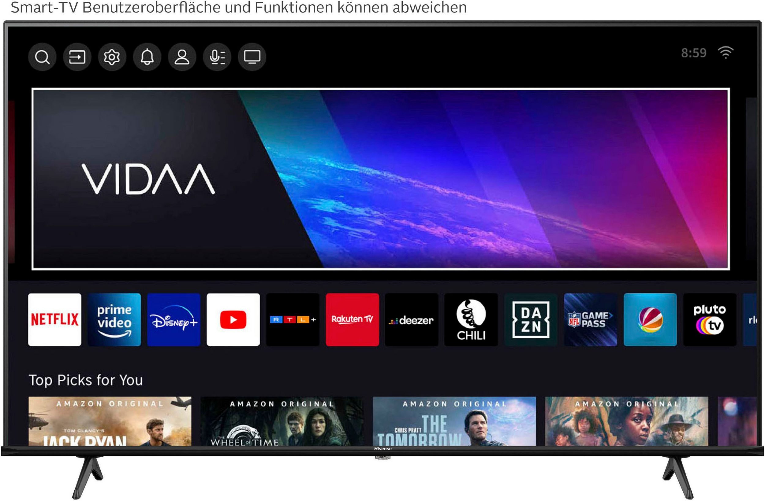 Hisense 65E77NQ LCD-LED Fernseher (108 cm/65 Zoll, 4K Ultra HD, Smart TV)  ! RABATT: 18.19%