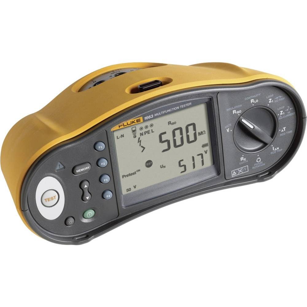 Fluke Multimeter 1663 RCD/FI DE Multifunktions-Installationstester, Test