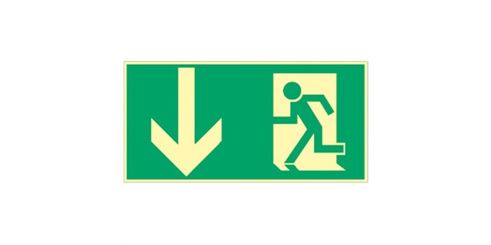 Thumbnail - König Werbeanlagen Hinweisschild Notausgang, Symbolschild, BGV A8 (E01 + E09)