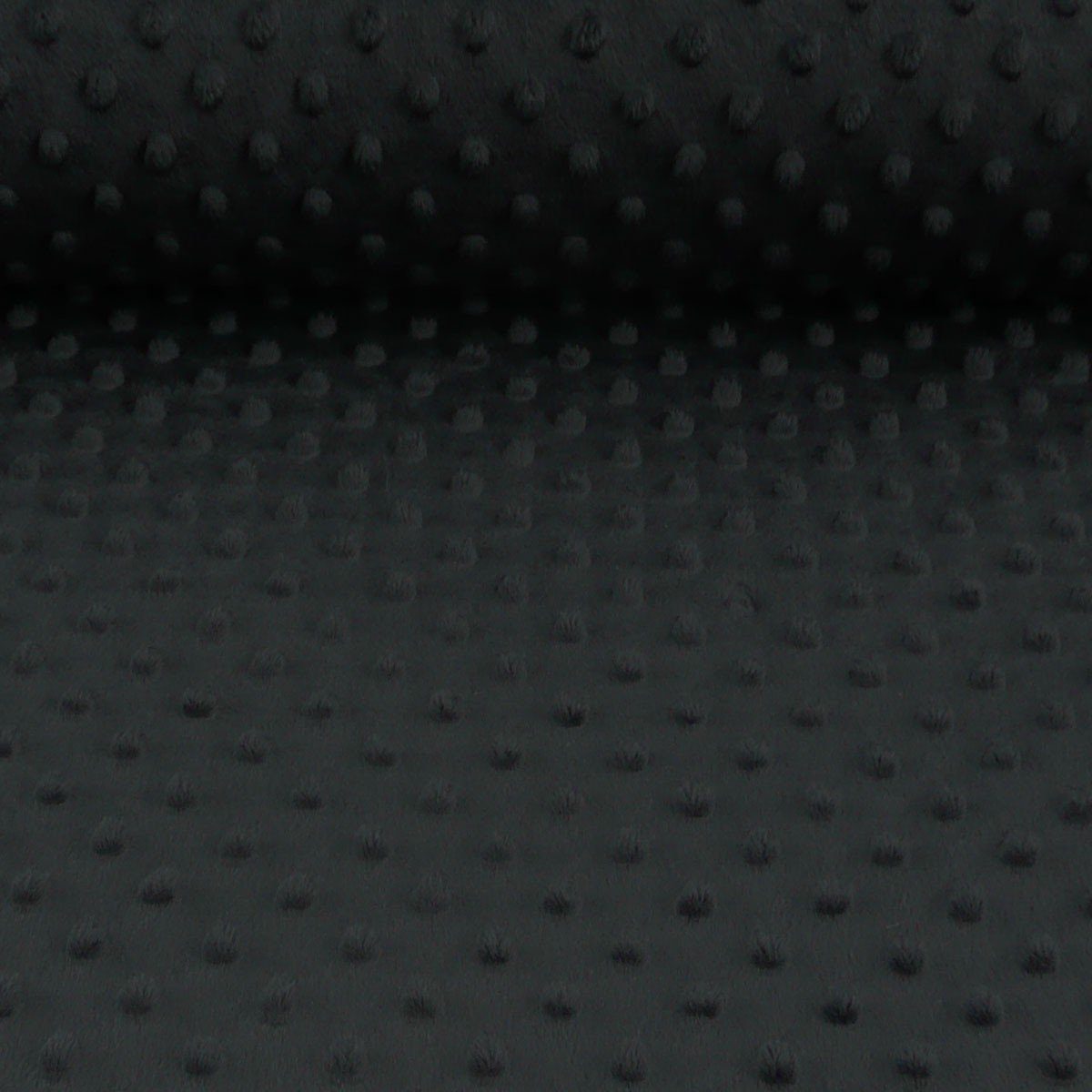 Thumbnail - SCHÖNER LEBEN. Stoff Fleece Minky dots Noppen schwarz Kuschel Stoff Flausch