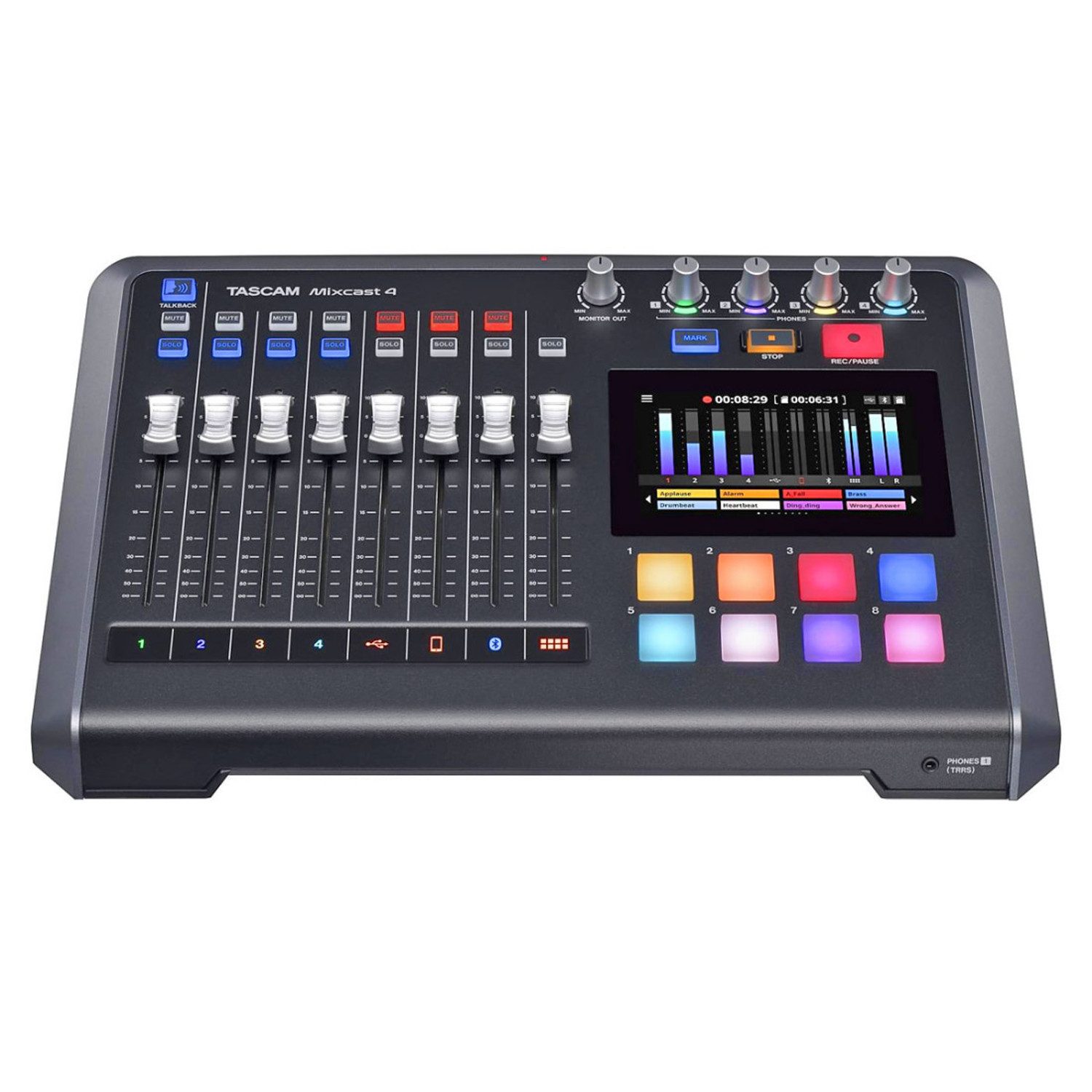 Tascam Tascam Mixcast 4 Podcast-Station Digitales Aufnahmegerät (Podcast-Aufnahmemischpult)