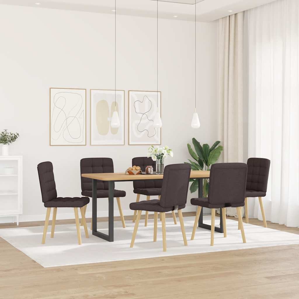 vidaXL Esszimmerstuhl Esszimmerstühle 6 Stk. Dunkelbraun günstig online kaufen