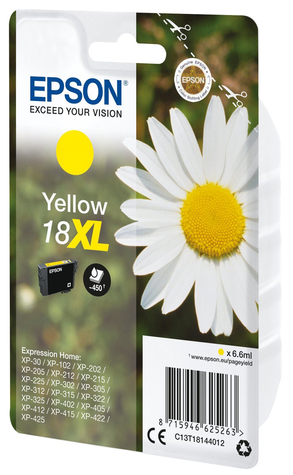 Claria Epson 18XL Tintenpatrone Epson Singlepack Yellow Daisy Home Ink gelb