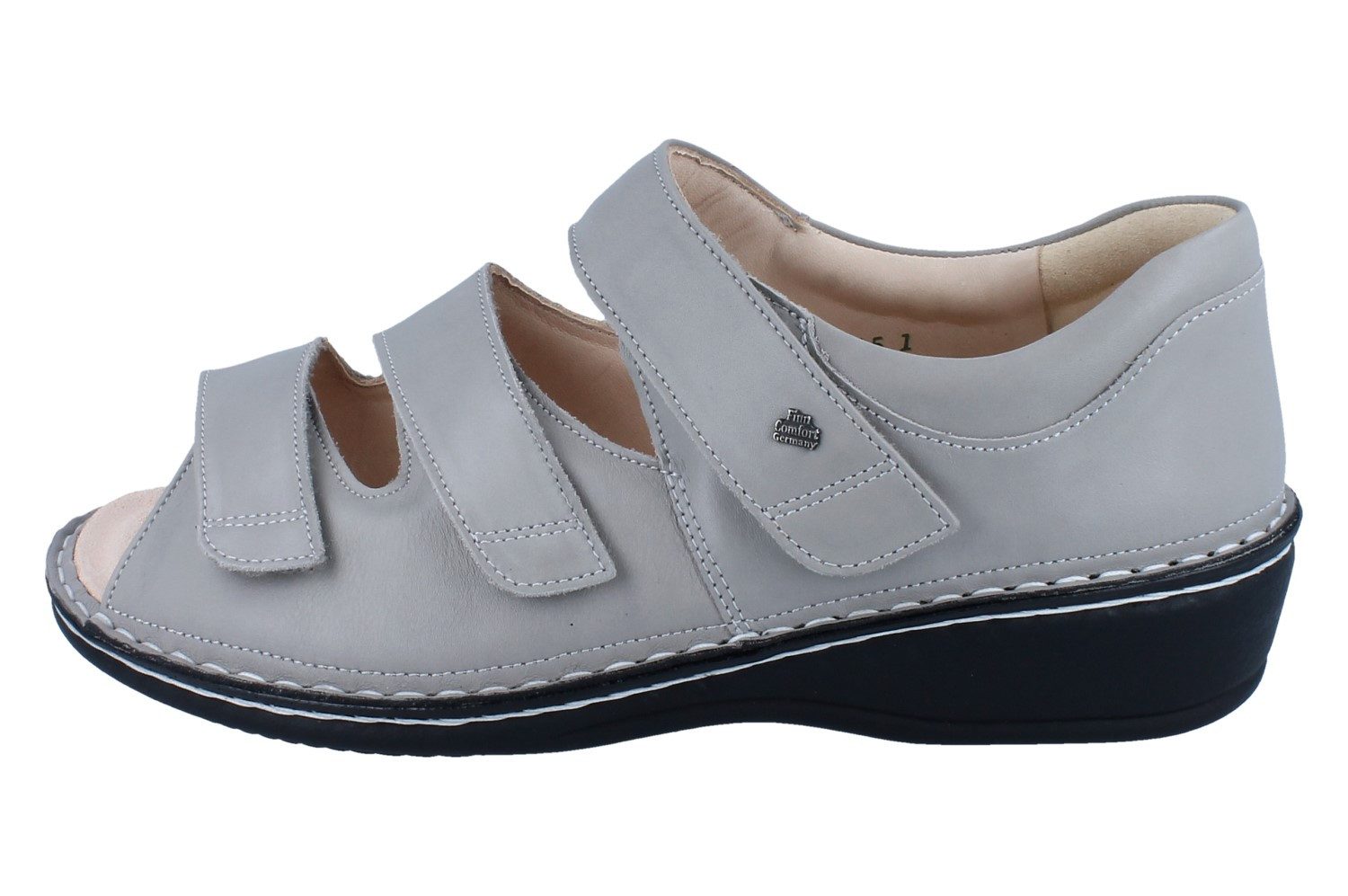 Finn Comfort FINN COMFORT PROPHYLAXE 96400 Damen Sandale grau Glattleder - Größe: Sandale Wechselfußbett