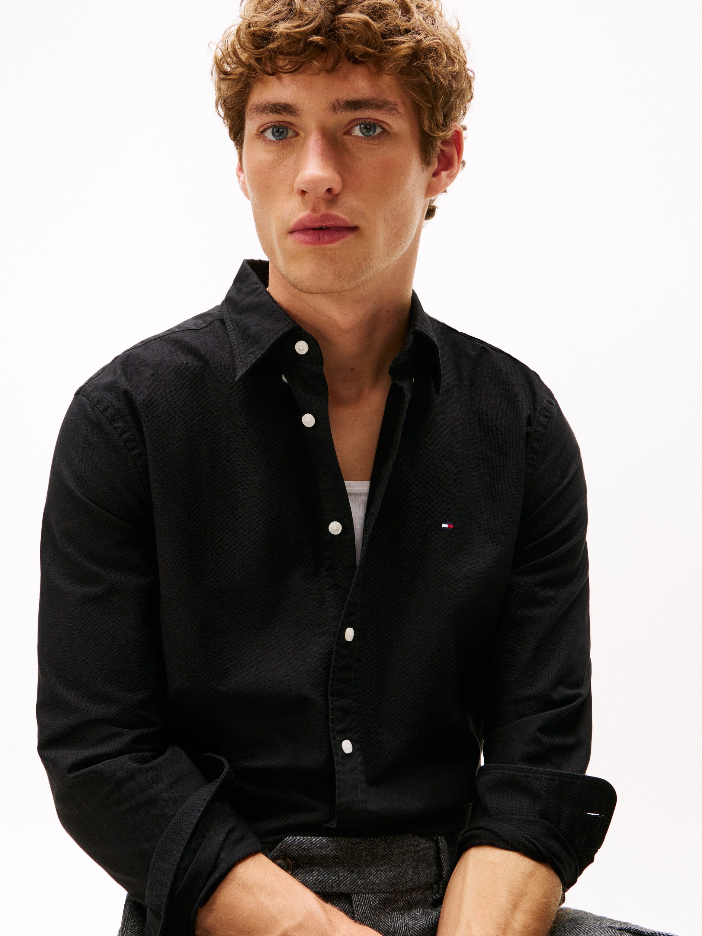 Tommy Hilfiger Langarmhemd SOLID HERITAGE OXFORD RF SHIRT günstig online kaufen