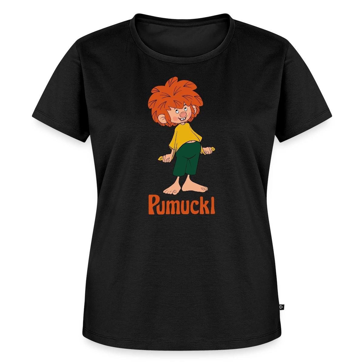Spreadshirt T-Shirt Pumuckl Mit Frecher Pose Und Verschmitztem Lächeln Frau günstig online kaufen