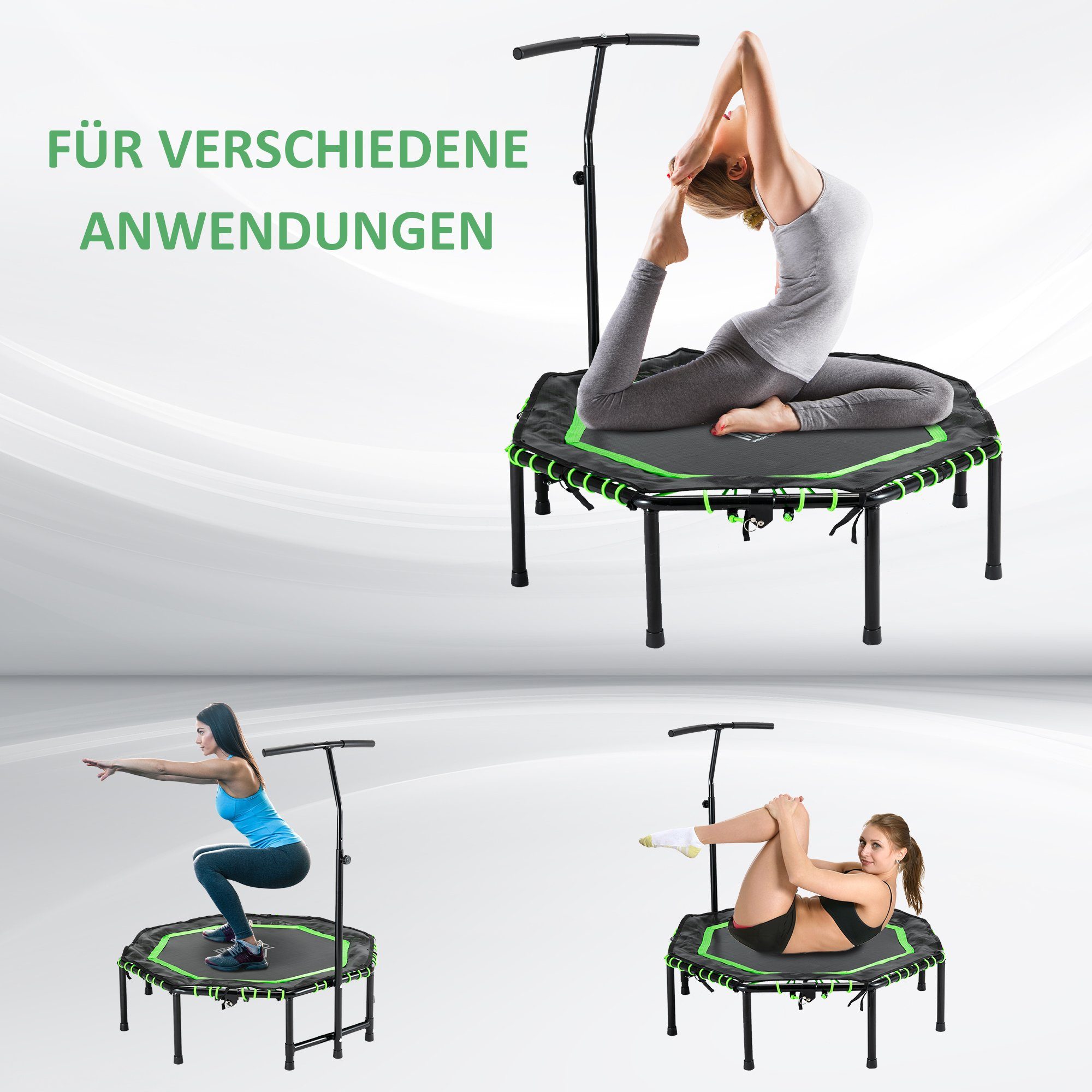 Fitness-Trampolin, 1 Fitness-Trampolin; 1, 122 1 cm, Ø Montageanleitung) (Set, HOMCOM Fitnesstrampolin x x