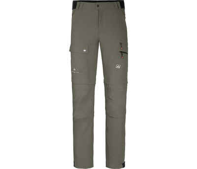 Bergson Zip-off-Hose FROSLEV Bermuda Zipp-Off Herren Wanderhose, recycelt, elastisch, 7 Taschen, Kurzgrößen, grau/g