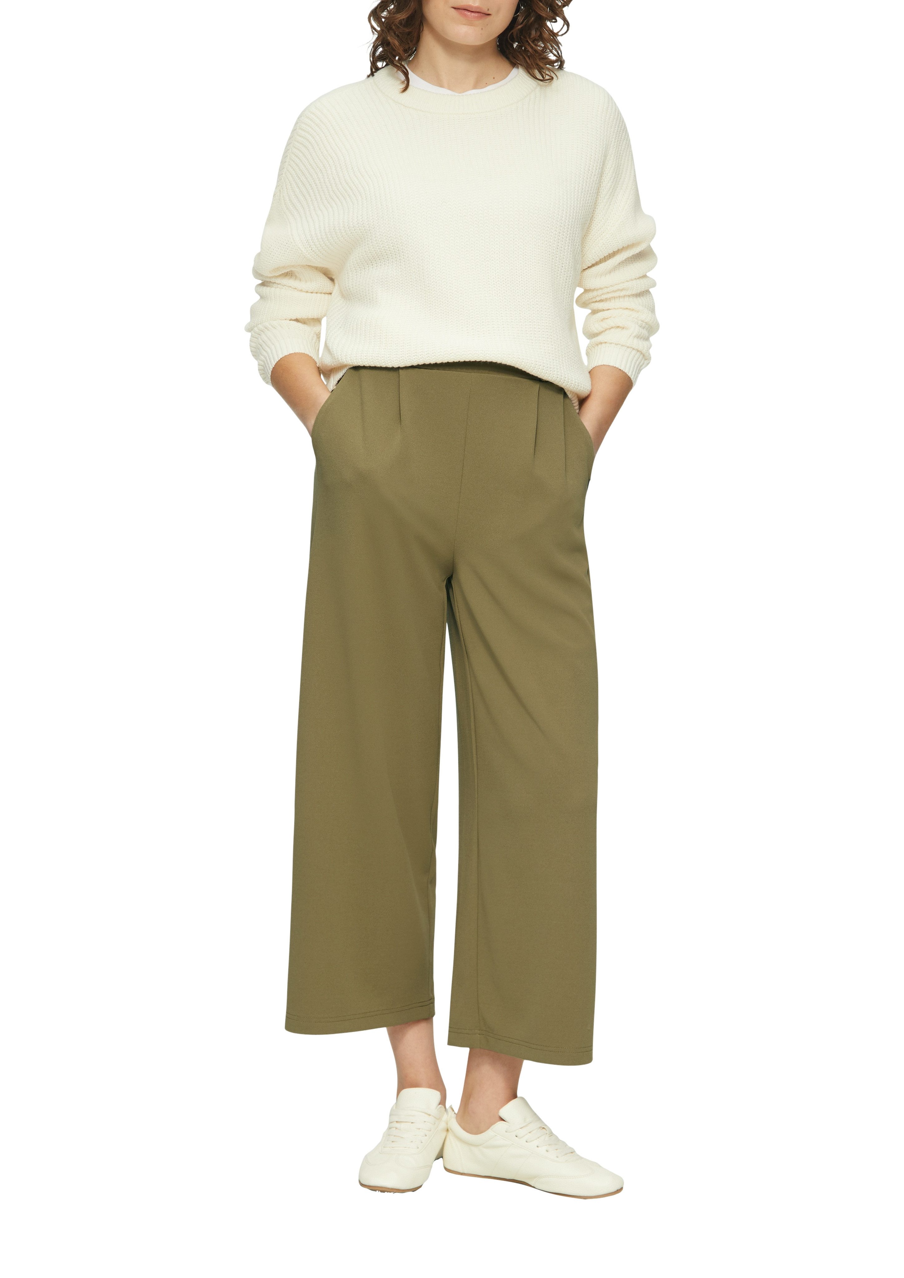 QS Culotte Sommerhose mit Knopf-Design am Bund günstig online kaufen