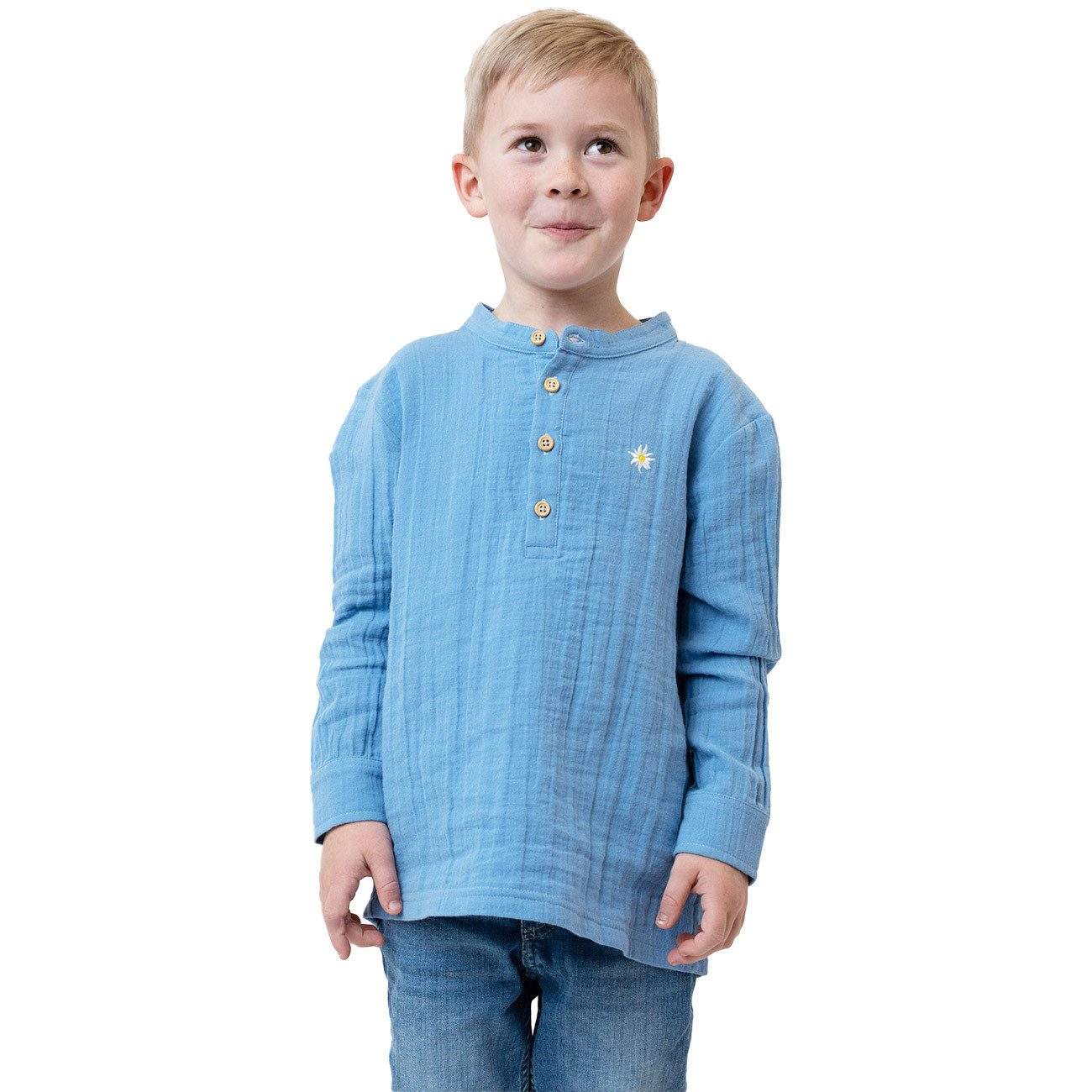 Bavarian Caps Langarmhemd Edelweiß Edelweiß