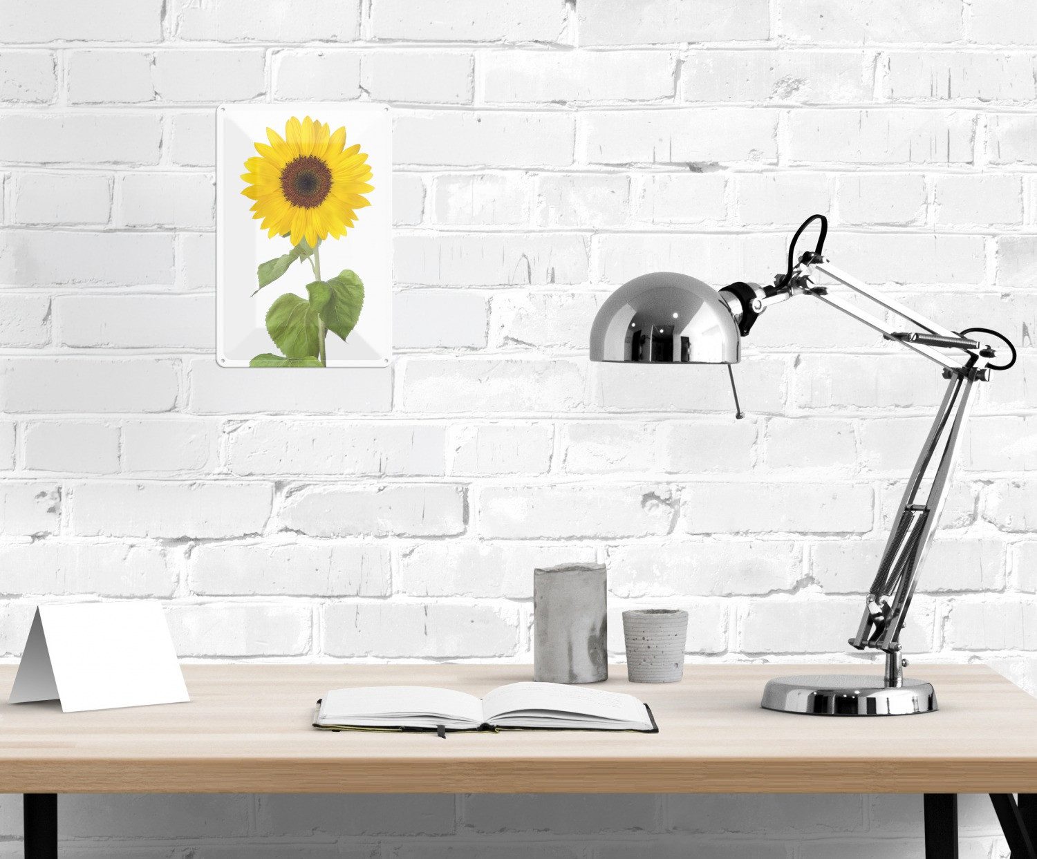 Wallario Metallbild, Sonnenblume, in verschiedenen Ausführungen