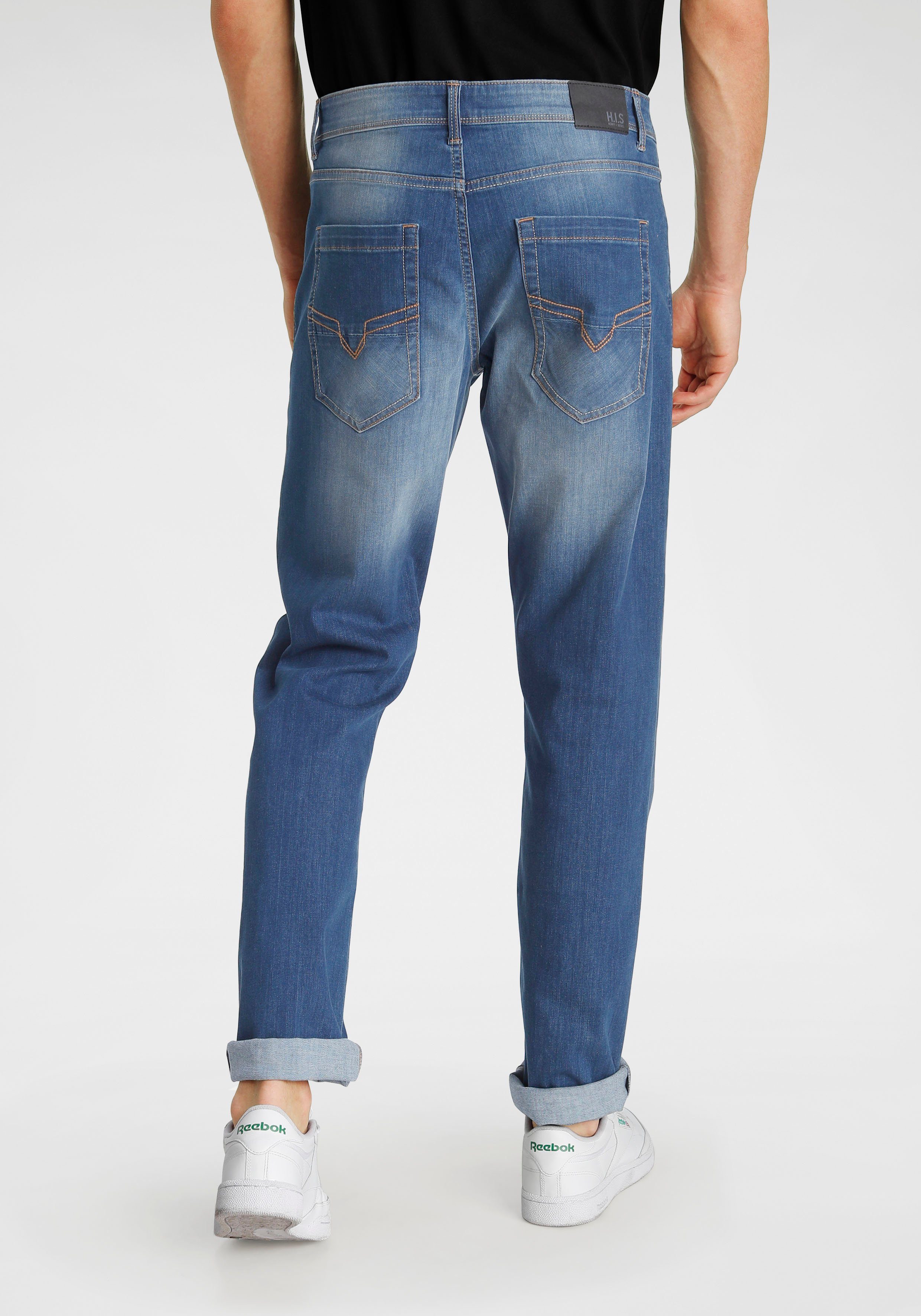 ANTIN blue Comfort-fit-Jeans mid Produktion Ozon Wash durch H.I.S wassersparende Ökologische,