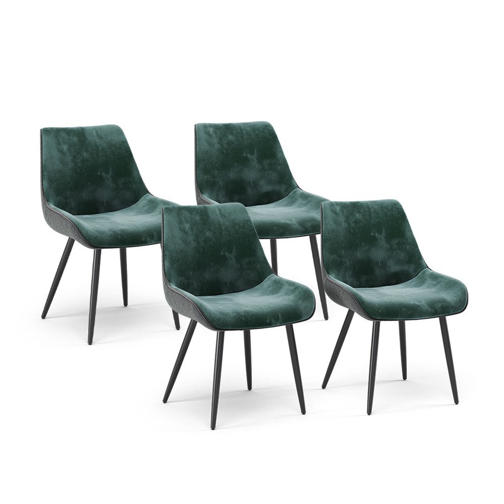 Vicco Esszimmerstuhl Eleganza, Grün, 4er Set günstig online kaufen