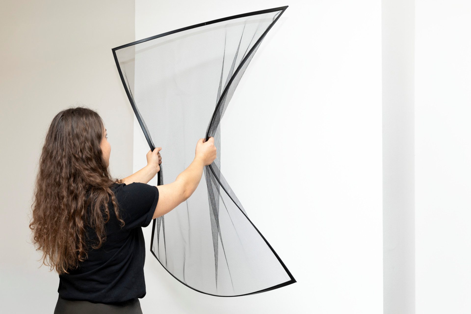 SCHELLENBERG Insektenschutz-Fensterrahmen ohne bohren, Fliegengitter-Pop-up-Fenster, flexibel, (1-St), zum Einspannen, 100 x 120 cm, anthrazit