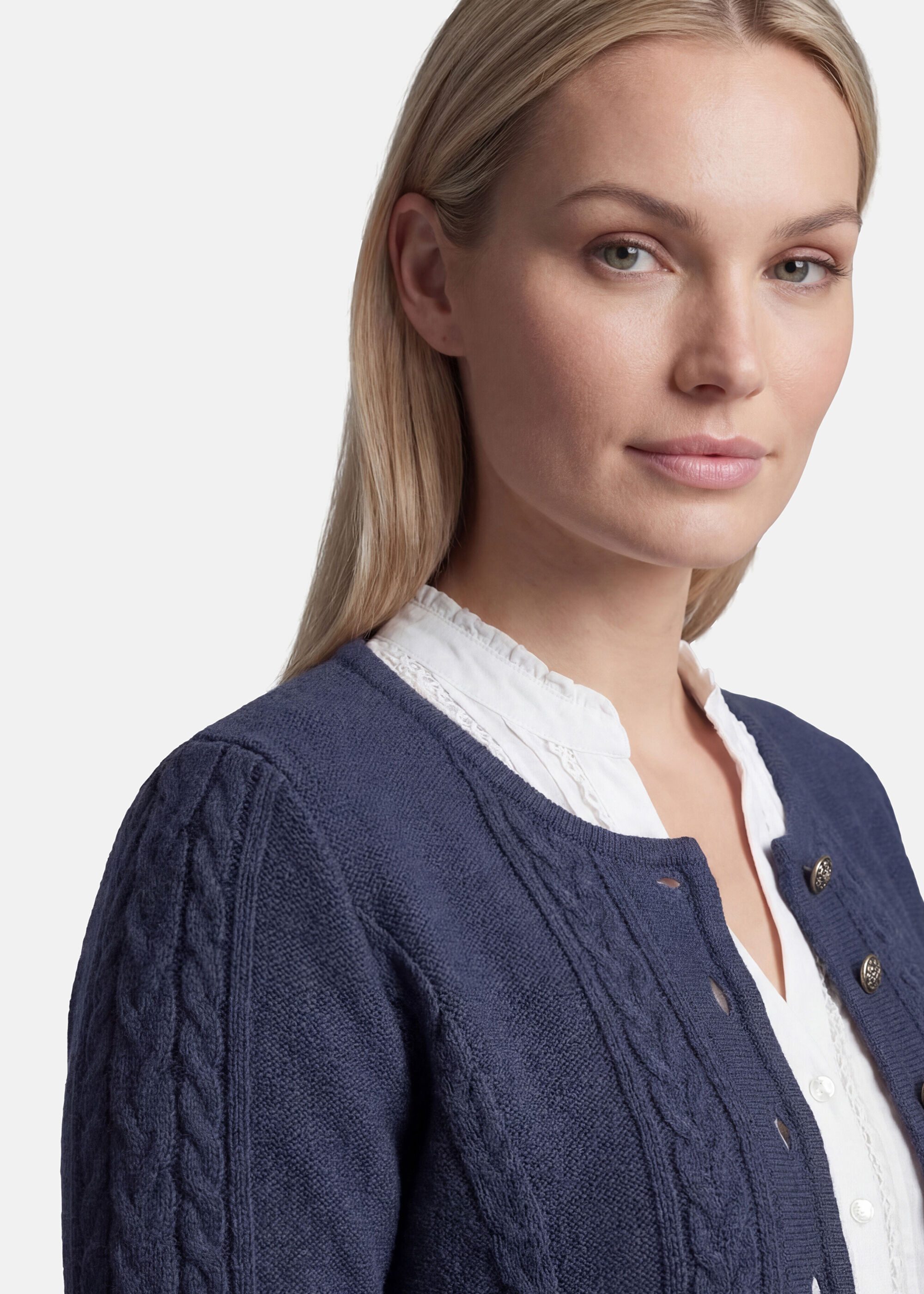Spieth & Wensky Trachtenstrickjacke 'Bonn' (1-tlg) mit Zopfmuster