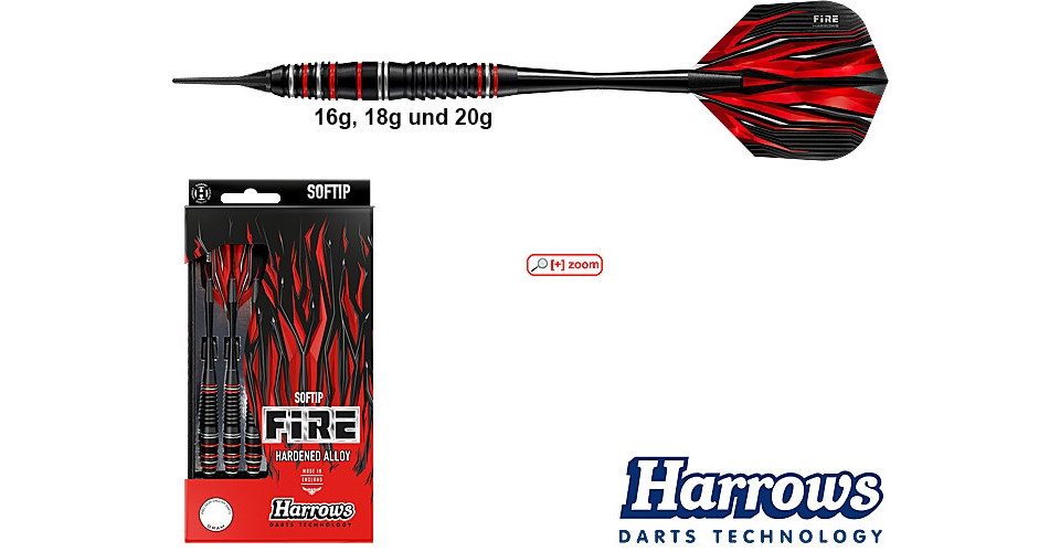 HARROWS DARTS Softdarts HARROWS FIRE HIGH GRADE ALLOY SOFT