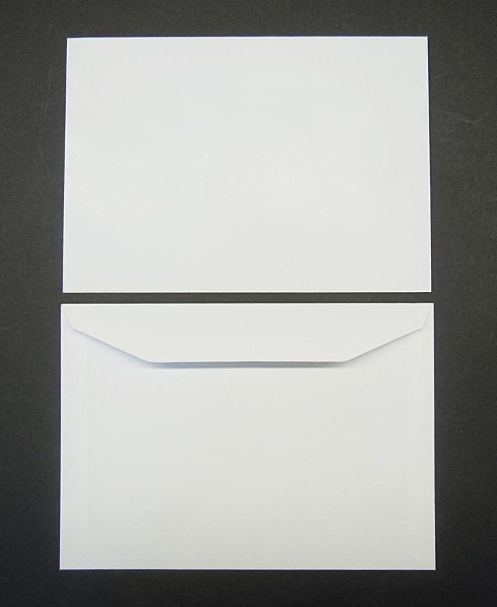 Blanke Briefhüllen Briefumschlag Kuvertierhüllen C5 115g/qm gummiert VE=500 Stück weiß.