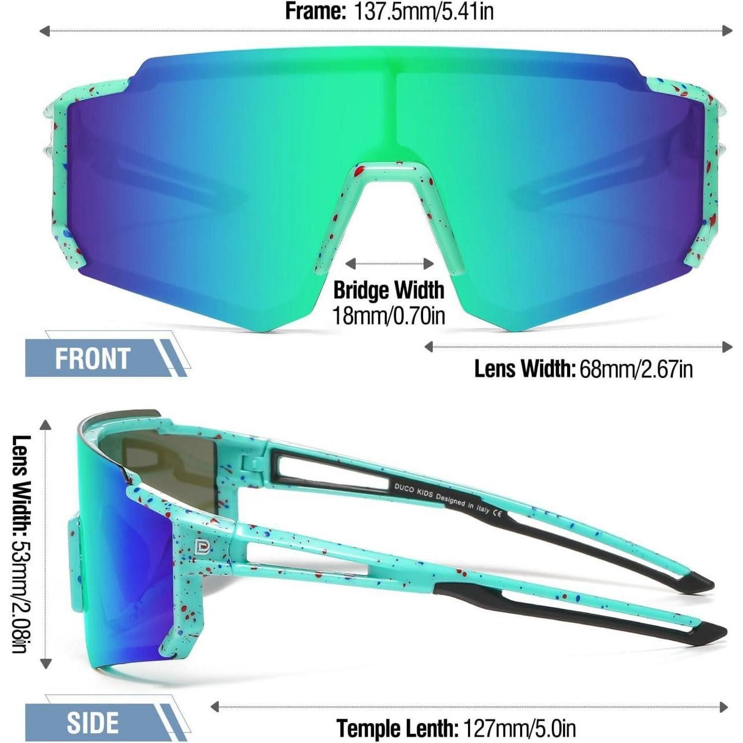 LuxusKollektion Sonnenbrille Sonnenbrille Grün Rahmen Rot Blau Dot Schwarz Tempel Revo Grün Linse