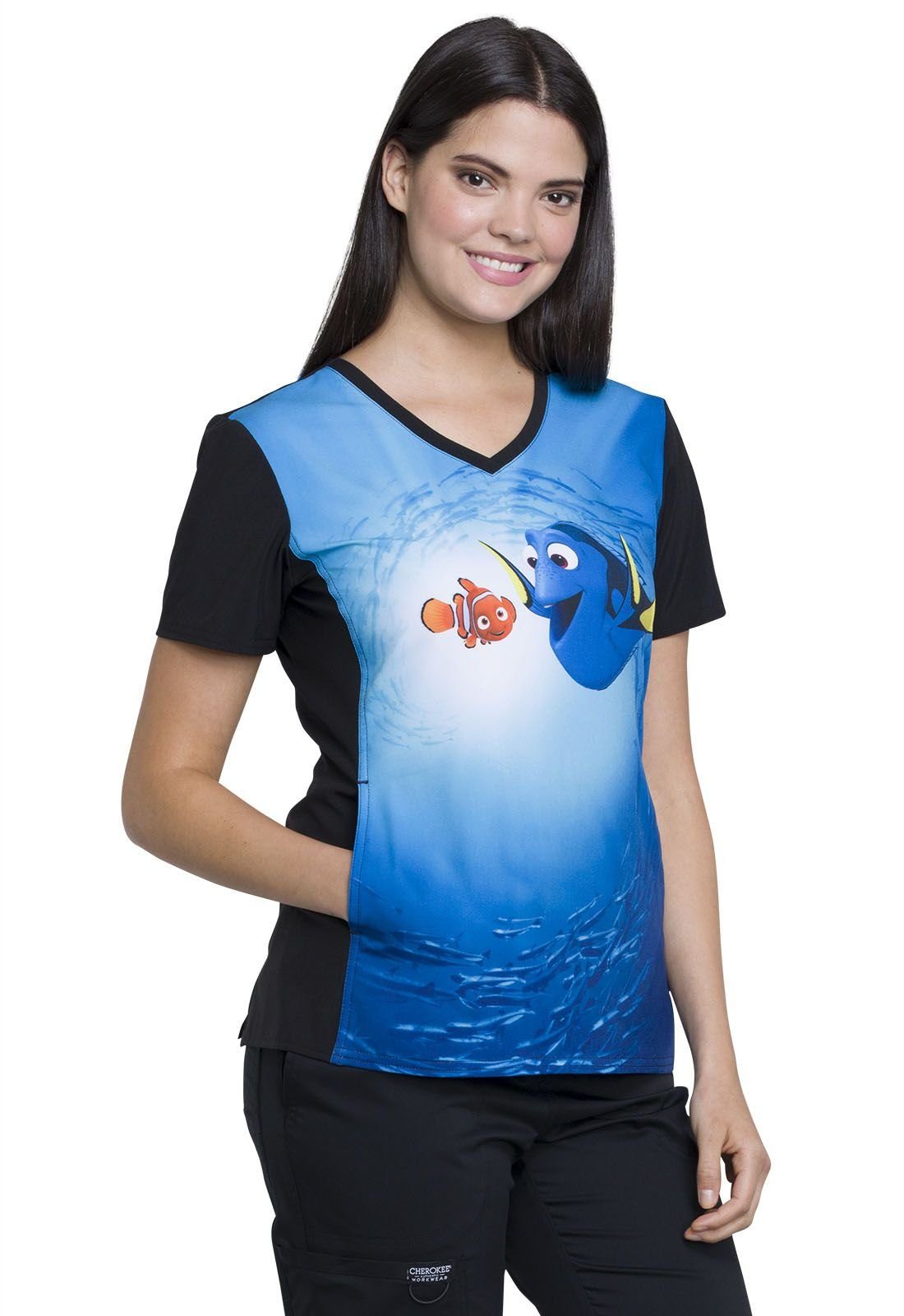 Motiv Cherokee mit Funktionsbluse & Nemo" bedruckter "Dory Damen Kasack Bunt Disney Kasack