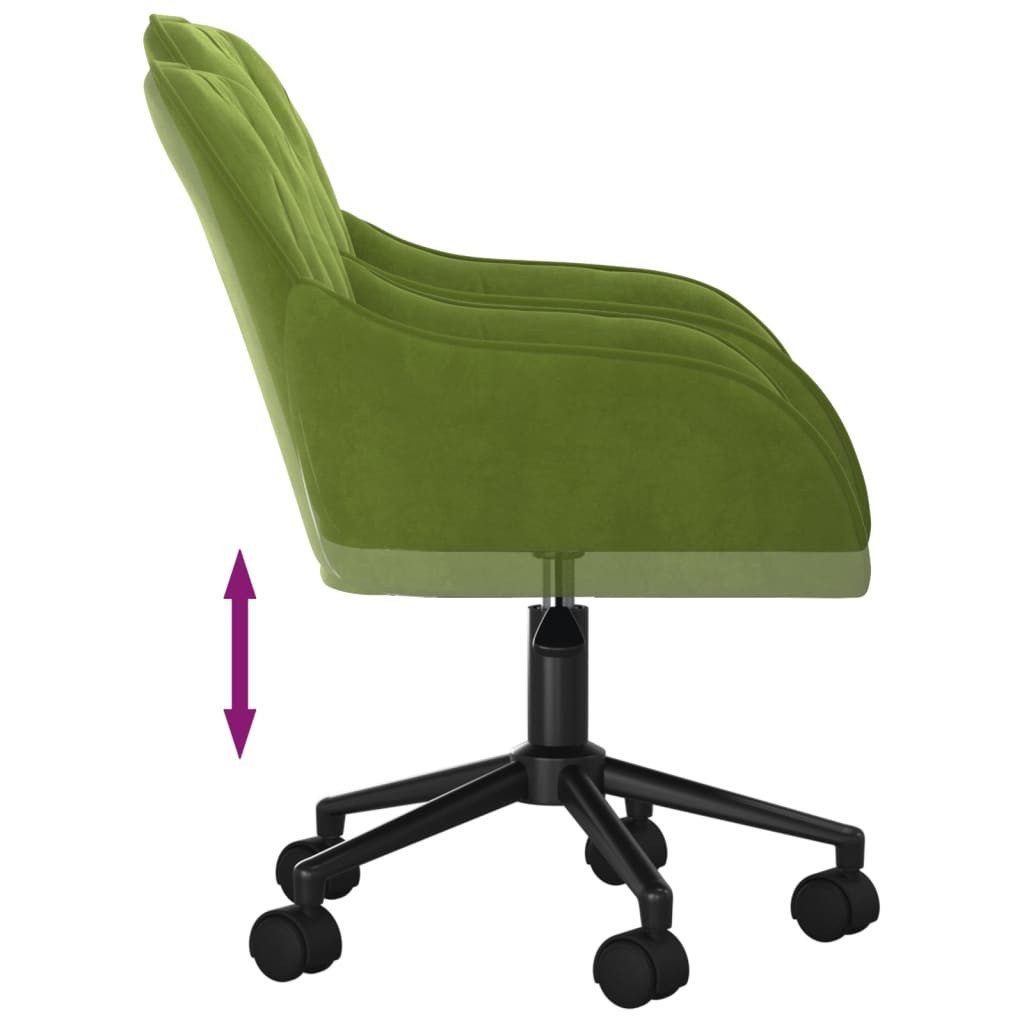 Produktbild von VidaXL Bürostuhl Drehbar – Samtbezug, Höhenverstellbar, Mit Armlehnen, 360° Drehbar, Mehrere Farben