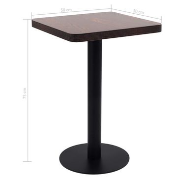 furnicato Esstisch Bistrotisch Dunkelbraun 50x50 cm MDF (1-St)