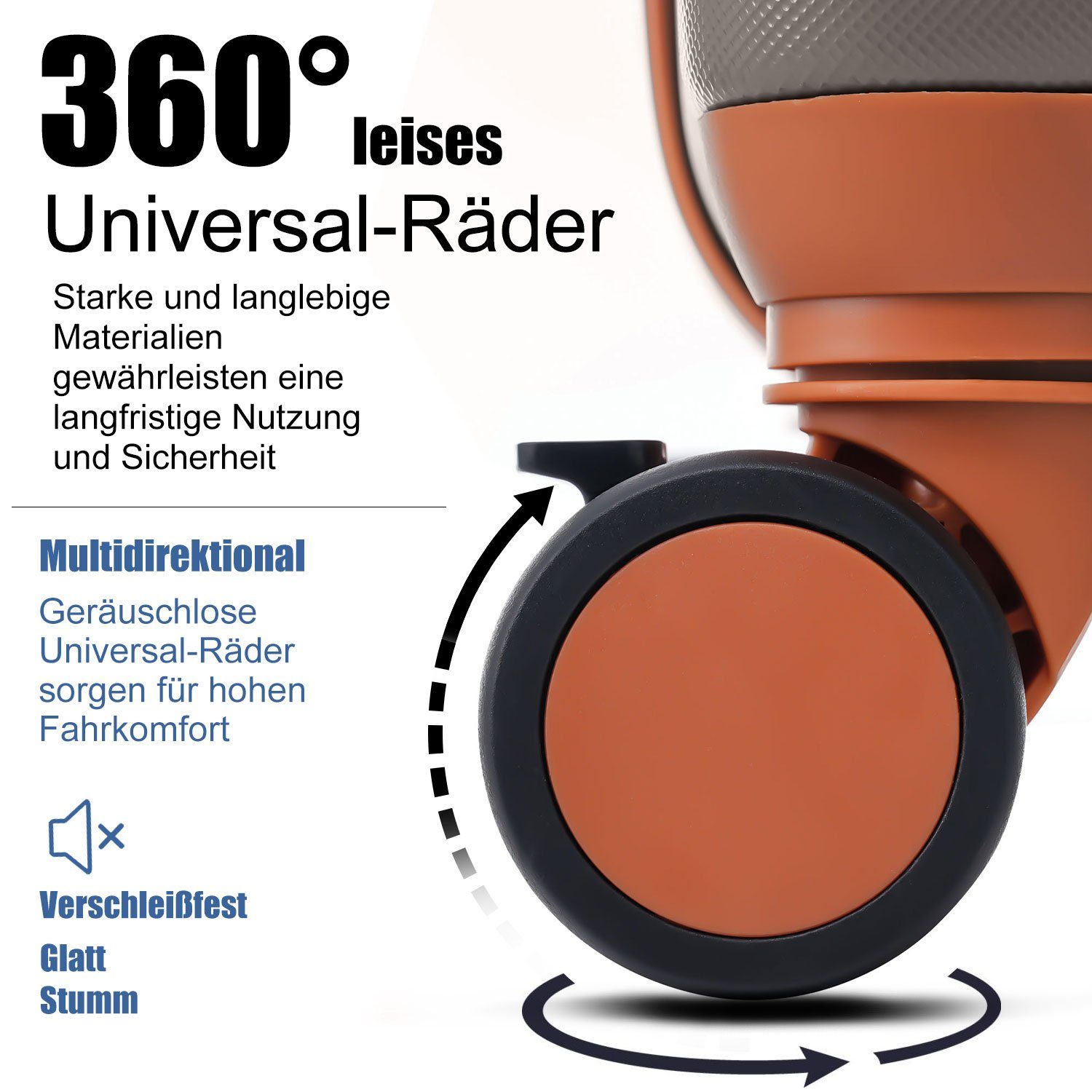 OKWISH Kofferset Hartschalenkoffer Handgepäck-Trolley, 4 Rollen, günstig online kaufen