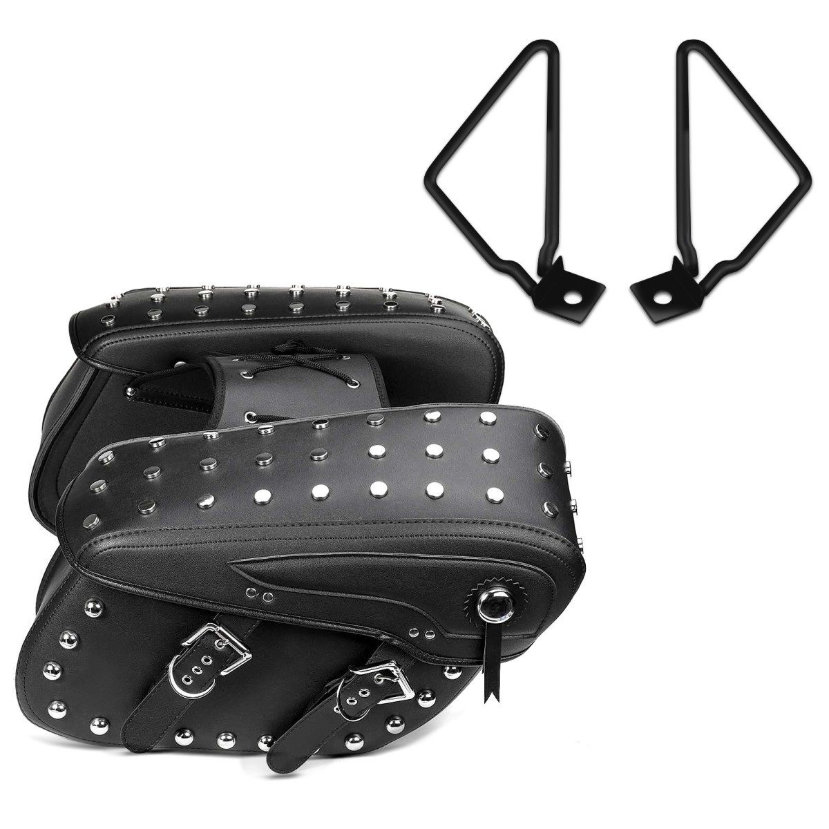 Craftride Satteltasche Satteltaschen VH6 + Satteltaschenhalter Universal schwarz